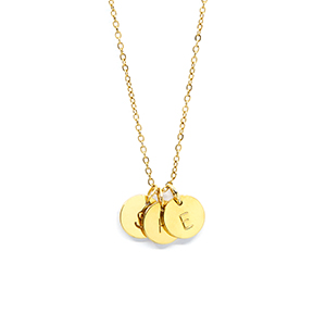 initial coin necklace personalized gifts gold jewelry