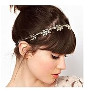 Yalice Elastic Head Chain Leaf Headband Hair Acessories for Women and Girls