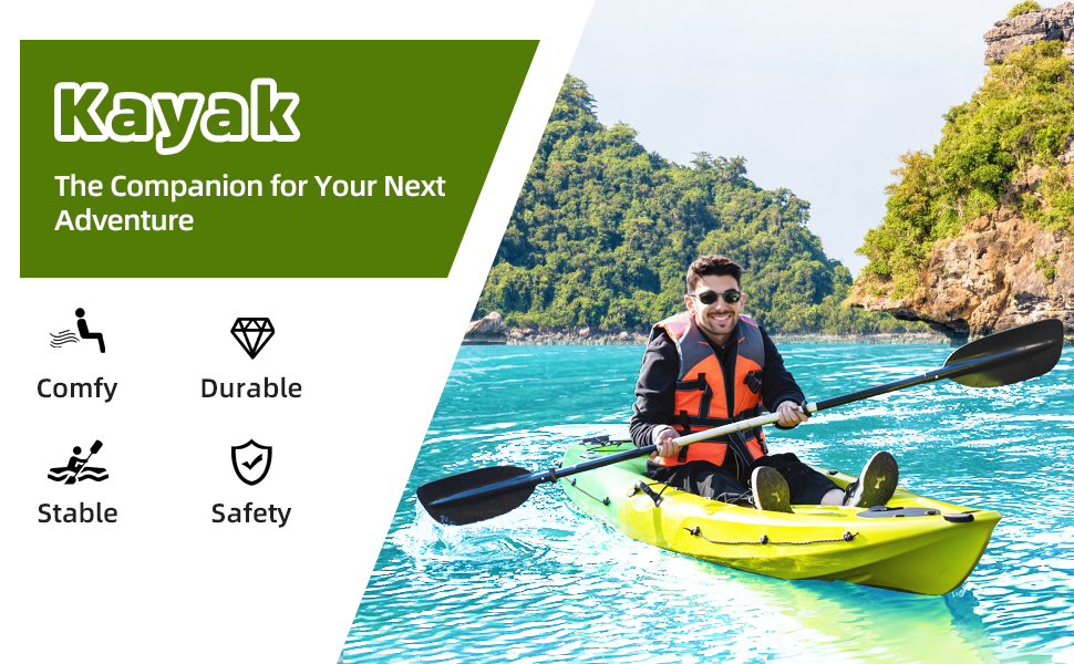 Fishing Kayaks, Sit on Top Kayak for adults with Paddle