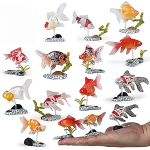 Amazon.co.jp: Urhomy ミニ金魚フィギュアセット 金魚 立体図鑑