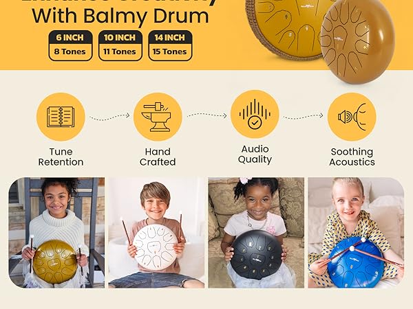 BALMYDRUM 11 Note 10インチ スチールドラム Amazon.com: The Balmy Drum - 11 Note 10 Inch Steel Tongue
