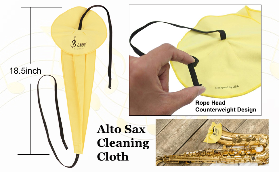Saxophone Cleaning Cloth Kit, 4 in 1 Saxophone Cleaning