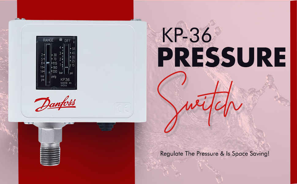 Danfoss KP36 Pressure Control R 2 to 14 BAR, D 0.7 to 4 BAR, IP 30