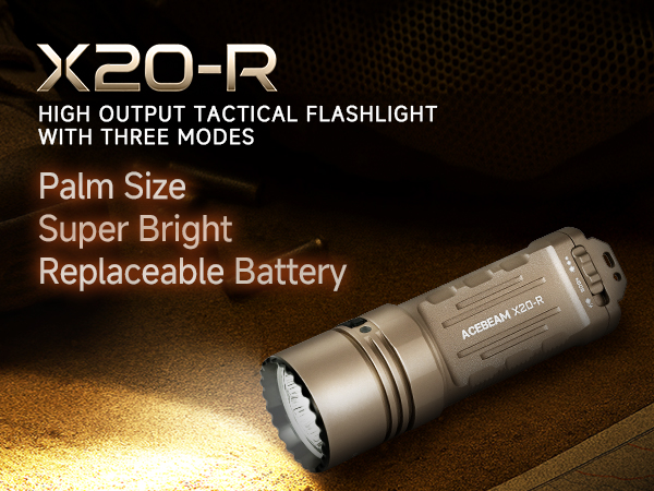 ACEBEAM X20-R Super Bright 10000 Lumen Flashlight 481 Yards