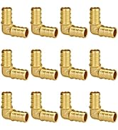 SUNGATOR 1/2 Inch 90 Degree Elbow PEX Fittings Lead Free Brass Crimp for PEX Pipe in Plumbing Job...