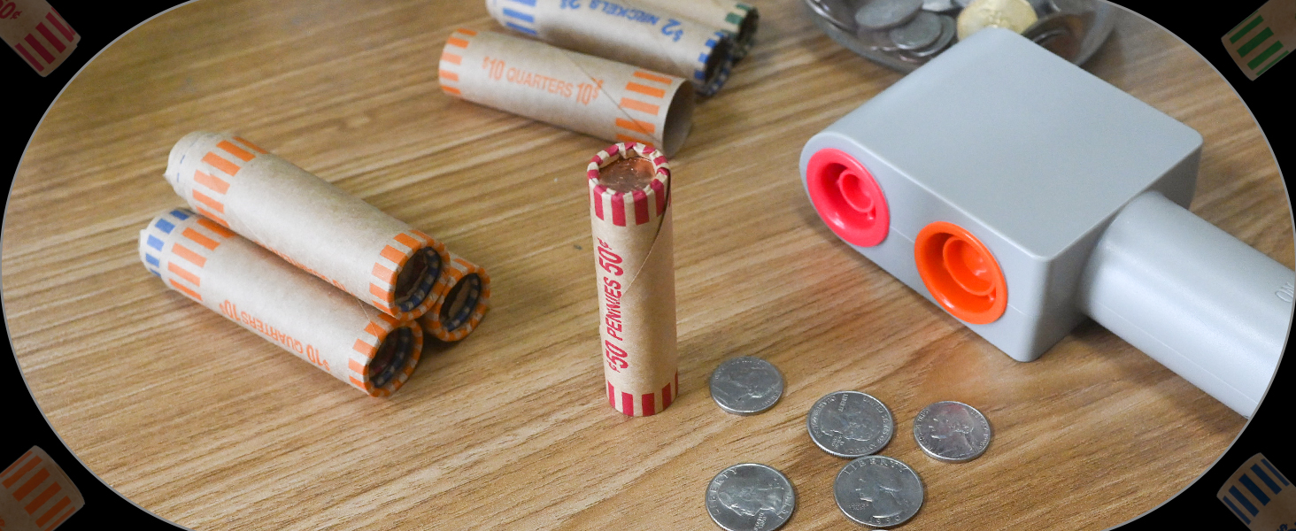 ESSENTIAL Electric Coin Wrappers Crimper, Color Coded Coin