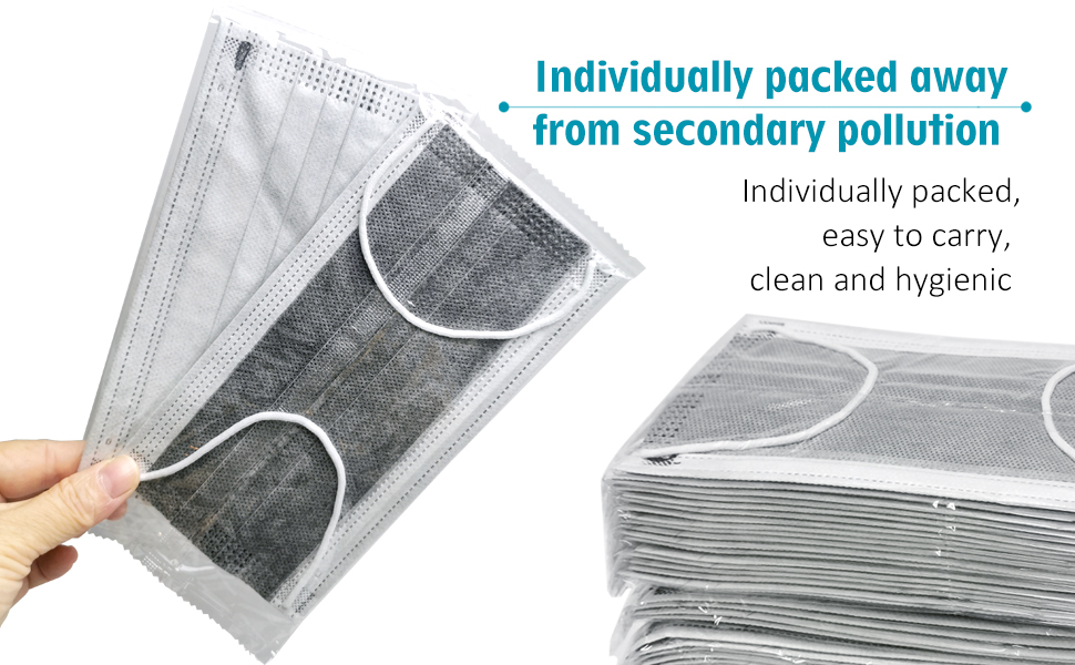 Disposable Charcoal Activated Filter Face Masks (100 Pieces