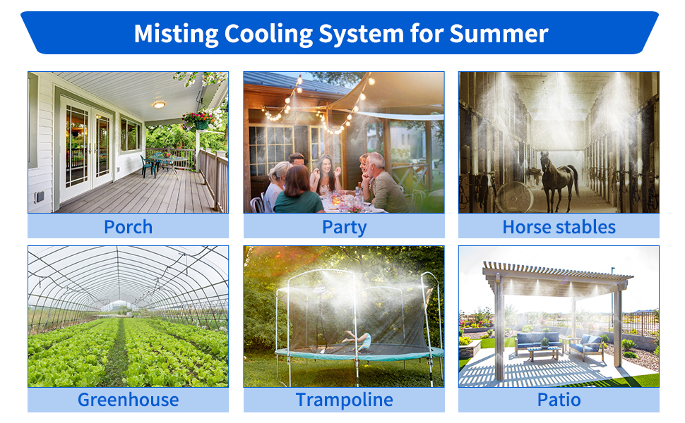 Aomedeelf 82FT Misters for Outside Patio,Outdoor Misting