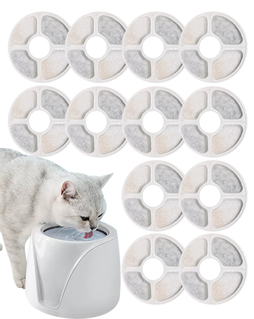 Ersatzfilter für Haustier Rund - Dreifaches Filtersystem + Aktivkohle