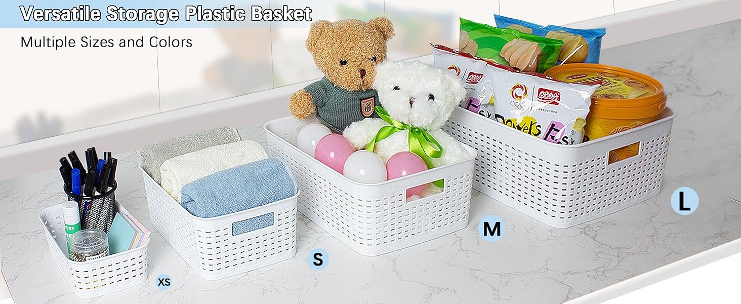 plastic baskets for storage