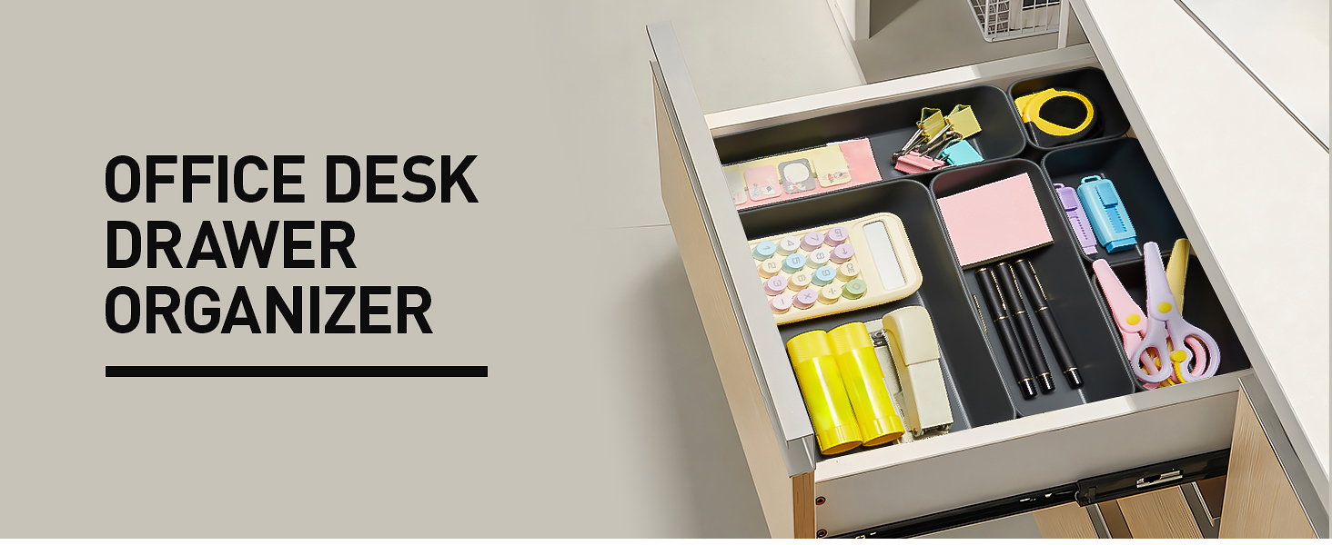 ISSEVE 8Pcs Nesting Silicone Drawer Organizer Set, 4 Size