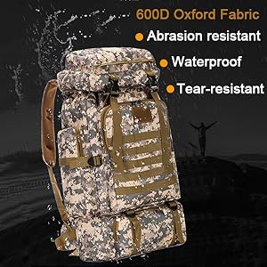 large rucksack for travelling 75l rucksack hiking backpack waterproof