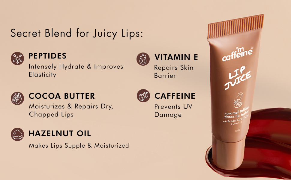 mCaffeine products beauty long lasting brightening glossy moisturization vitamin lip balm women men