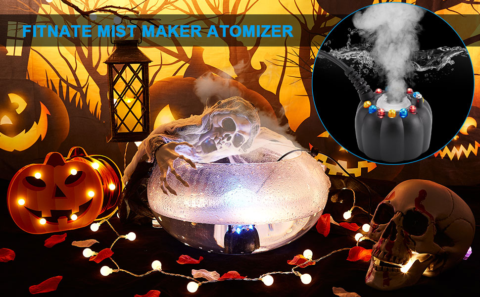 FITNATE Mist Maker, Pumpkin Fogger Water Fountain Pond Fog