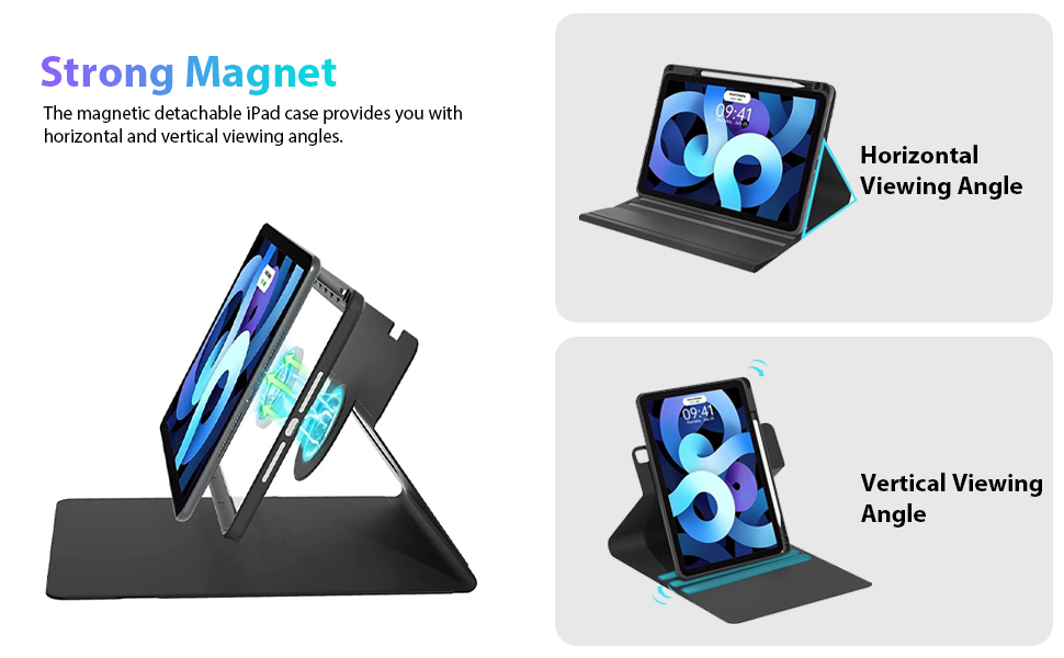 iXTRA Keyboard Case for iPad 10th Generation 10.9 Inch, 360° Rotatable