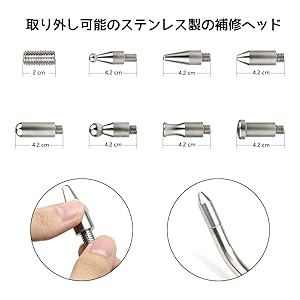 Richday 車 デントリペアツールセット 押し出し 車凹み修理キット デントリペア 凹み直す デントリペアツール 凹み補修 自分で車の凹み修理 補修ツール DIY修復工具 23本セット