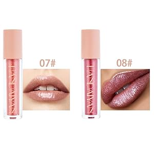 Matte Lip Gloss  Metal Glitter liquid lipstick Shimmer Lip Gloss Long Lasting Waterproof Lip Gloss