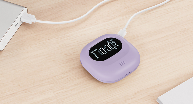 usb-c rechargeable usb recharge battery clock with low battery indicator no more battery anxiety