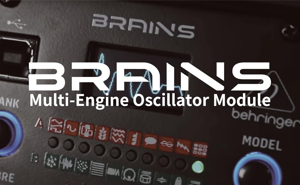 behringer Brains マルチエンジンオシレーター ユーロラック Behringer BRAINS | 20のシンセエンジンと有機ELオシロスコープ