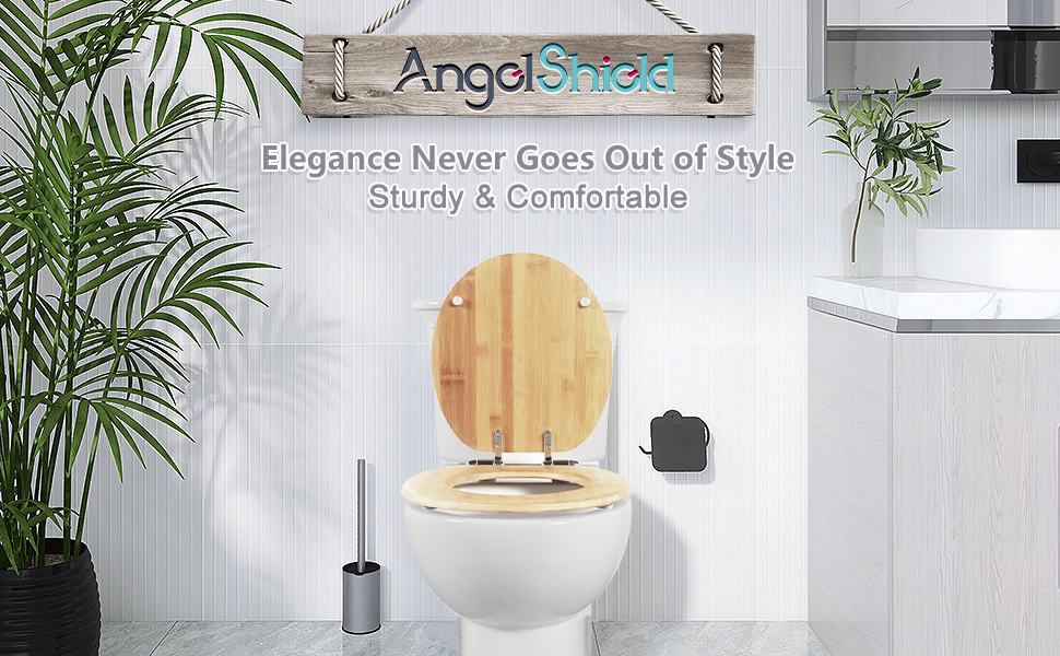 bamboo toilet seat round
