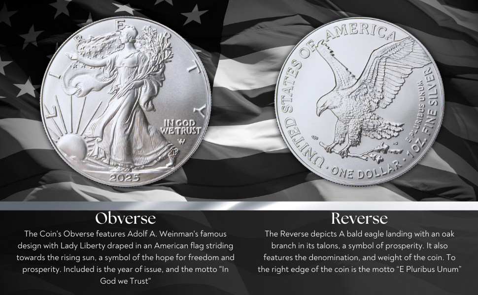 2025 (W) 1 oz American Silver Eagle Coin Gem Uncirculated