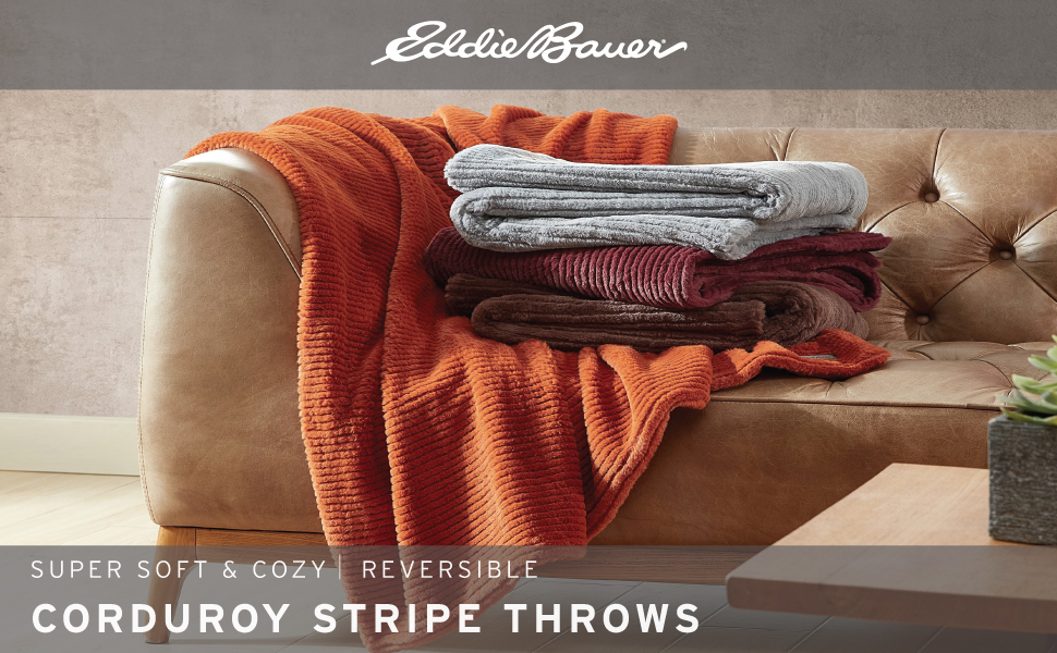 Eddie Bauer Throw Blanket, Ultra Soft Plush Home Décor