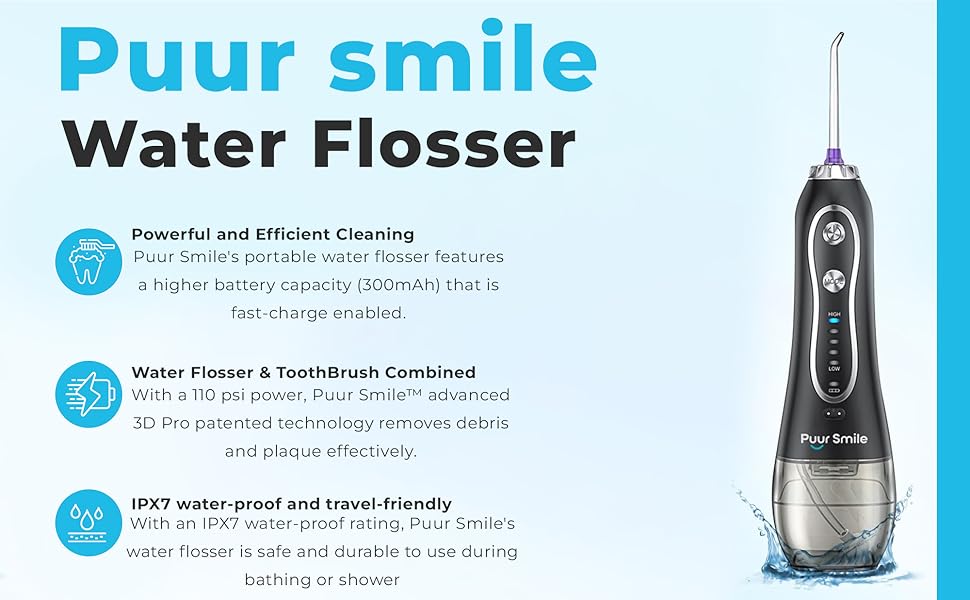 Puur Smile Professional Water Flosser Advanced Dental
