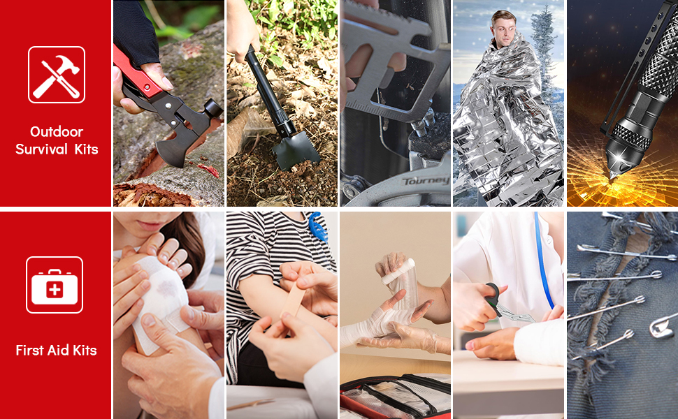 survival kit and first aid kit