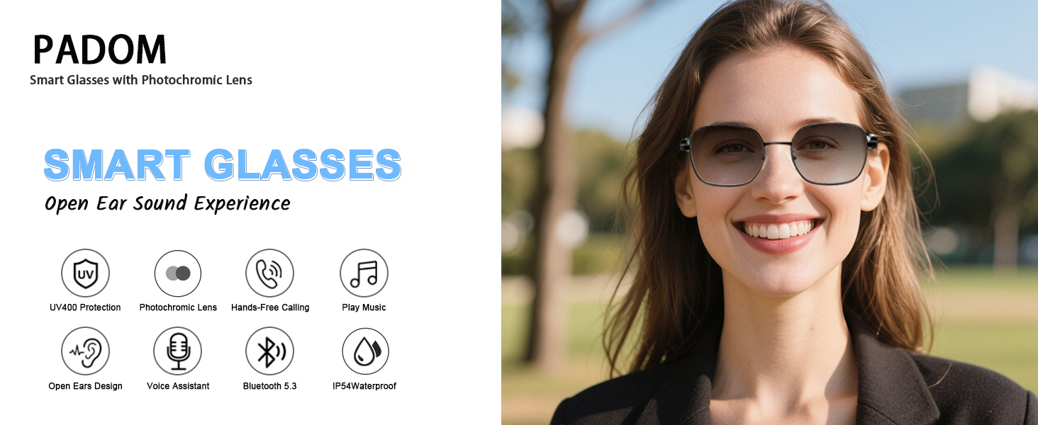 GS11 smart glasses for men & women, Bluetooth glasses elevate your world