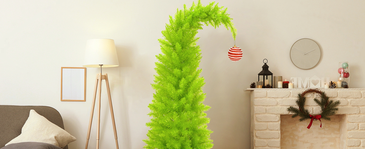Pencil Christmas Tree 6ft, Bendable Christmas Tree