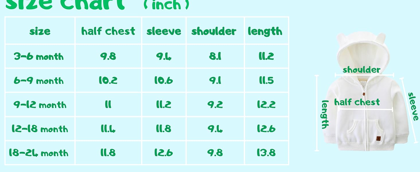 3-6 Month Boy Clothes Toddler Hoodies Sweatshirt with Pocket Solid Color Pullover