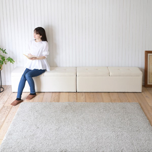 Amazon｜山善(YAMAZEN) 収納スツール ダブルサイズ 2人掛け