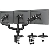 MOUNTUP Triple Monitor Stand Mount - 3 Monitor Desk Mount for Computer Screens Up to 27 inch, Tri...