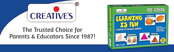 creative's learning is fun puzzles for kids educational pre-school learning children activity