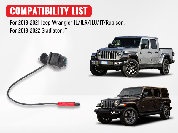 RED Wolf Front View Camera Select for Jeep Wrangler JL/JLR