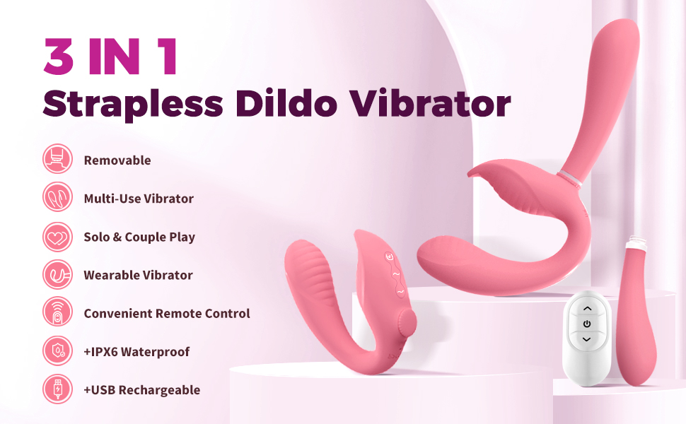 Dildo Vibrator Strap On Butterfly Silicone Double Ended Vibrating Butt Plug Anal Sex Toys Lesbians