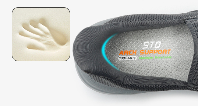 soft heel pillow - mens slip on walking shoes