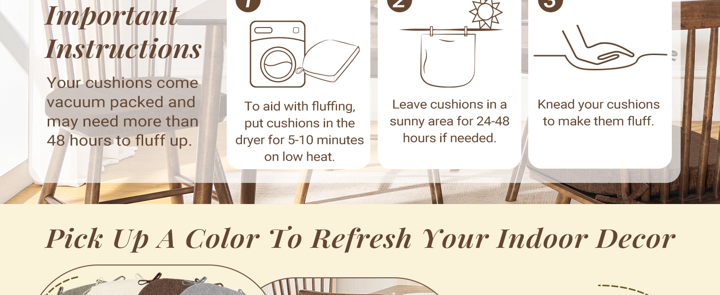  Brown Chair Cushions