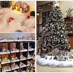 fake snow blanket for indoor snow scenery