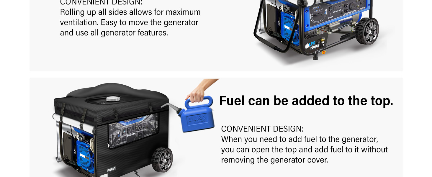 Generator covers while running