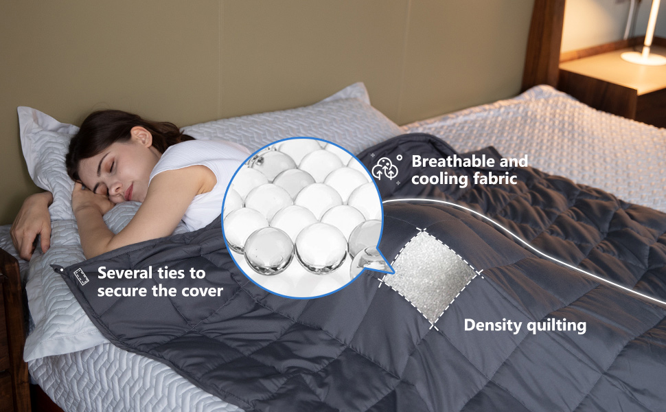 Syrinx Cooling Weighted Blanket Queen Size (15 Pounds 60