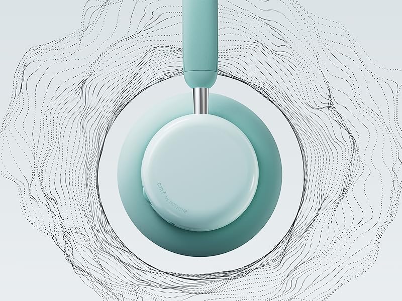 Fotografía de primer plano del producto que muestra una perilla o dial circular de color verde menta contra una base circular blanca, rodeada de líneas de patrón concéntricas.