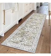 KILOCOCO Moroccan Runner Rug 2x6 Washable Hallway Runner Rug, Vintage Floral Rug Kitchen Runner R...
