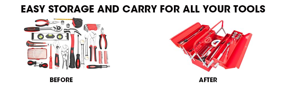 Creates the most effective way to keep your tools in order and carry wherever