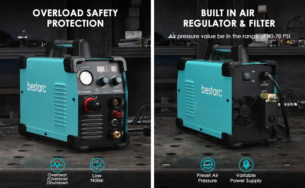 bestarc Plasma Cutter, Pilot Arc BTC500DP 2nd Generation 50Amps Dual