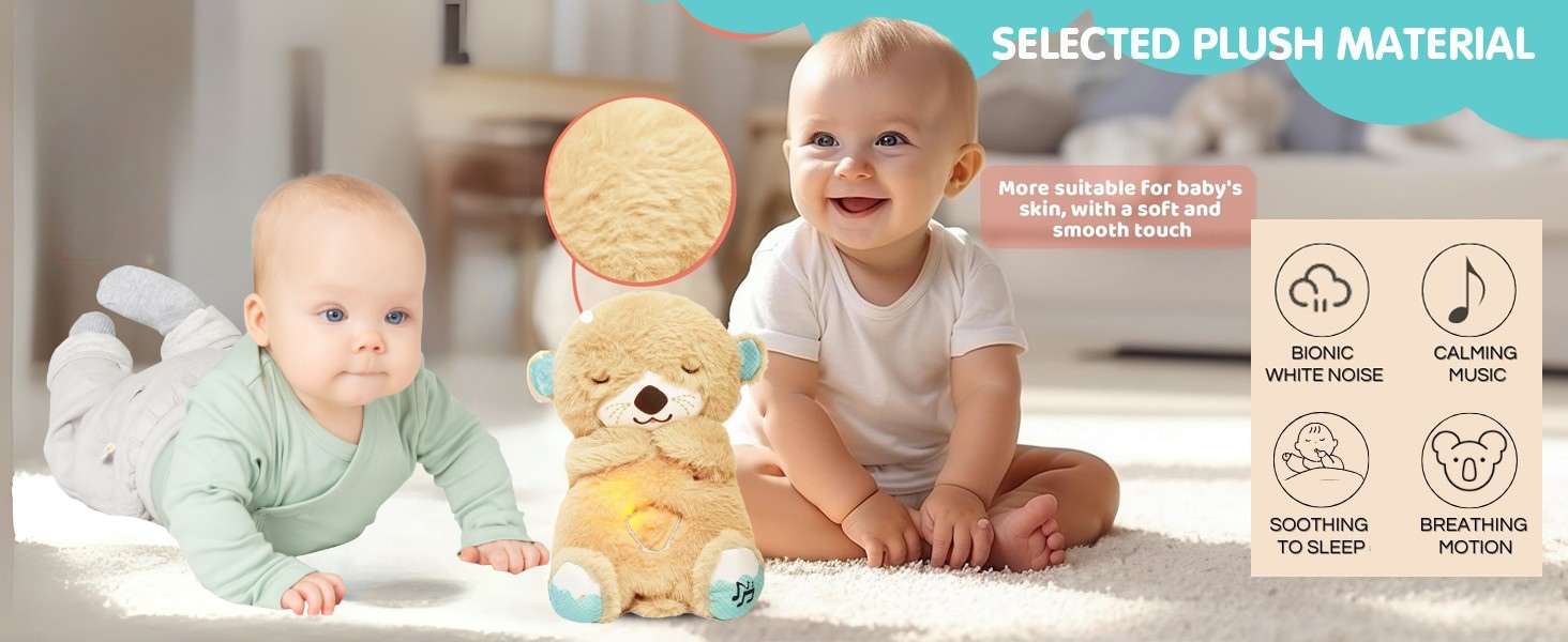 Breathing Teddy Otter Glowing Music