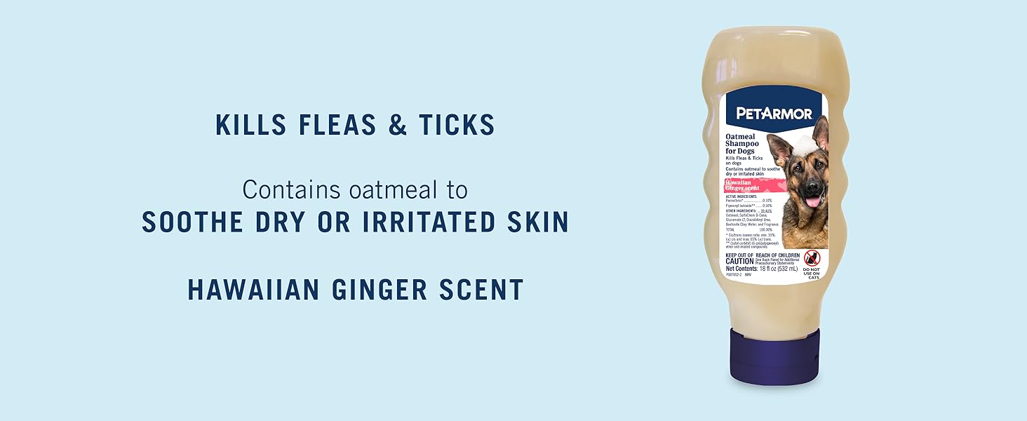 Hawaiian ginger flea and tick shampoo for dogs