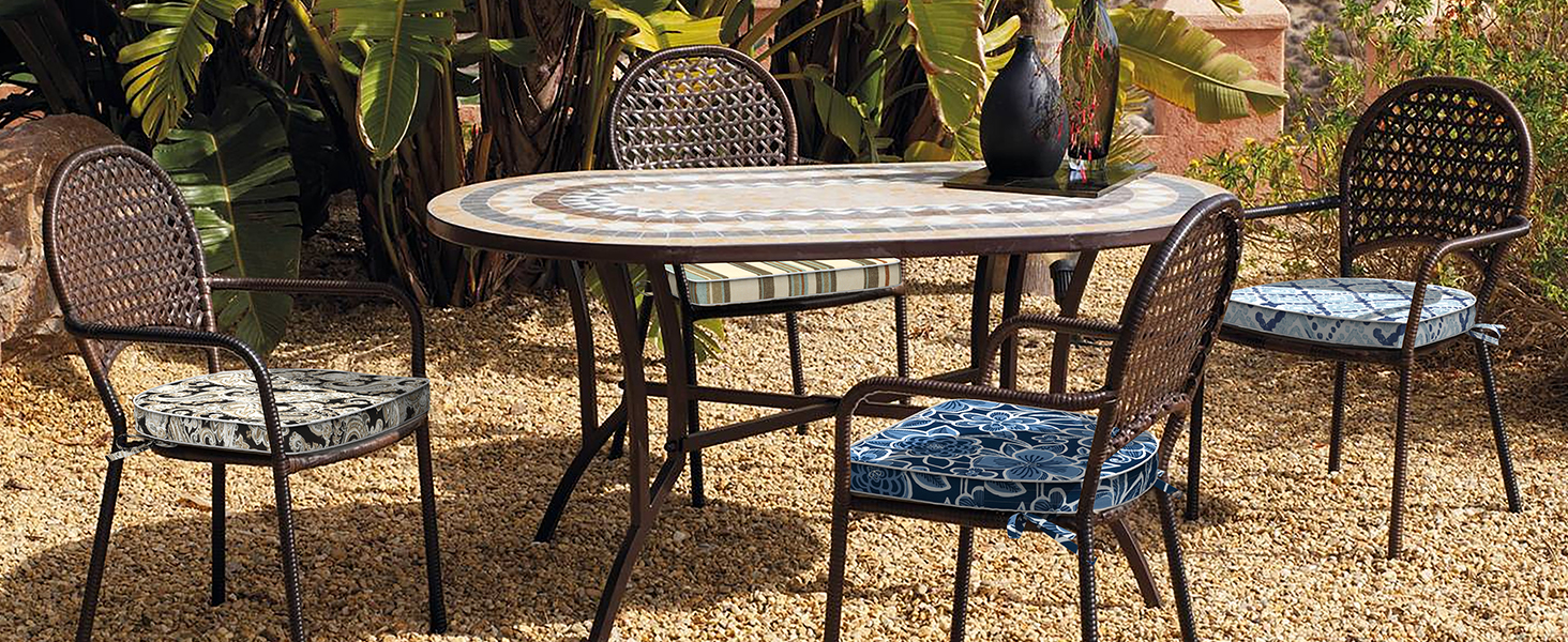 outdoor patio dining chair cushions waterproof seat pads replacement
