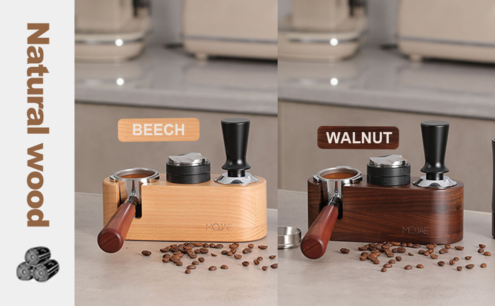 Espresso Tamper Holder Station, Wooden Coffee Tamping Station Coffee Filter Tamper Holder