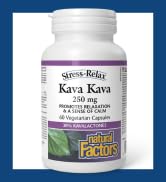 Natural Factors Stress-Relax Kava Kava 250 mg, 60 Vegetarian Capsules, Promotes Relaxation & A Se...